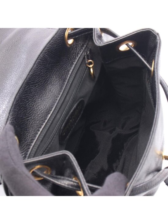 Chanel Backpack Triple CC Logo Black Caviar Leather Coco main image 8